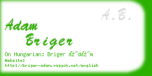 adam briger business card